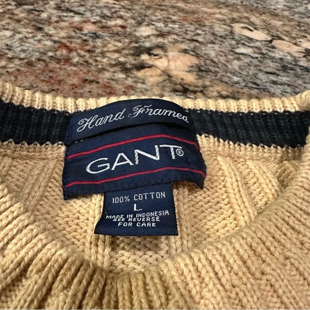 Gant Preppy Cable Knit Sweater - Tan